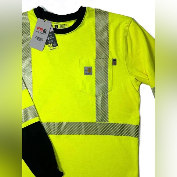 Carhartt 102905 - Flame Resistant High-Visibility Long Sleeve T-Shirt - Class 3 - Picture 3 of 4